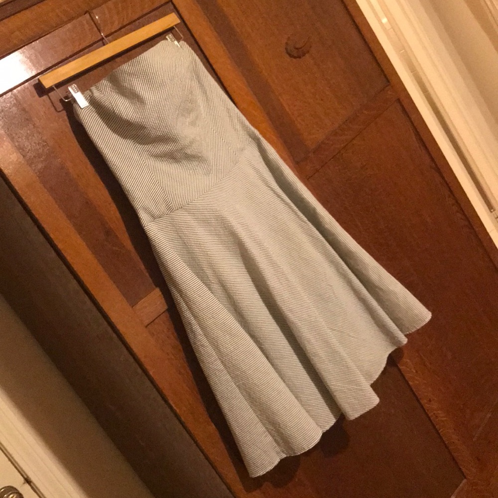 Beth Bowley strapless, sear sucker dress size 10